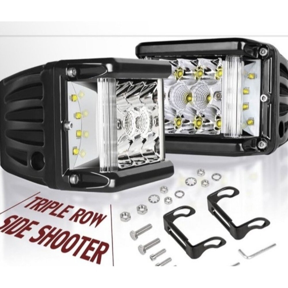 Side Shooter LED Lights Auto Power Plus 2Pcs 4 Inch 90W